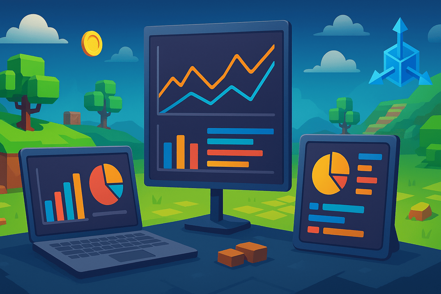 Transforma datos en experiencias visuales de juego con Unity y Unreal.